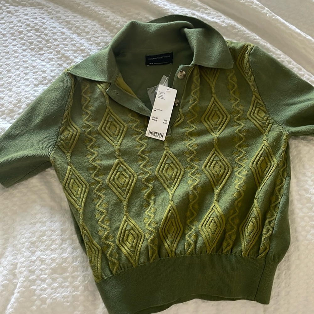Urban outfitters green polo sweater